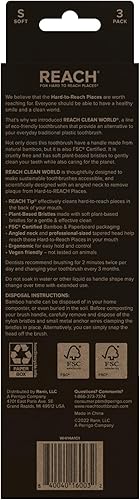 Miniatura 2 de REACH Clean World - Cepillo de dientes de bambú natural, cerdas suaves a base de plantas, bambú y cartón con certificación FSC, embalaje reciclable,