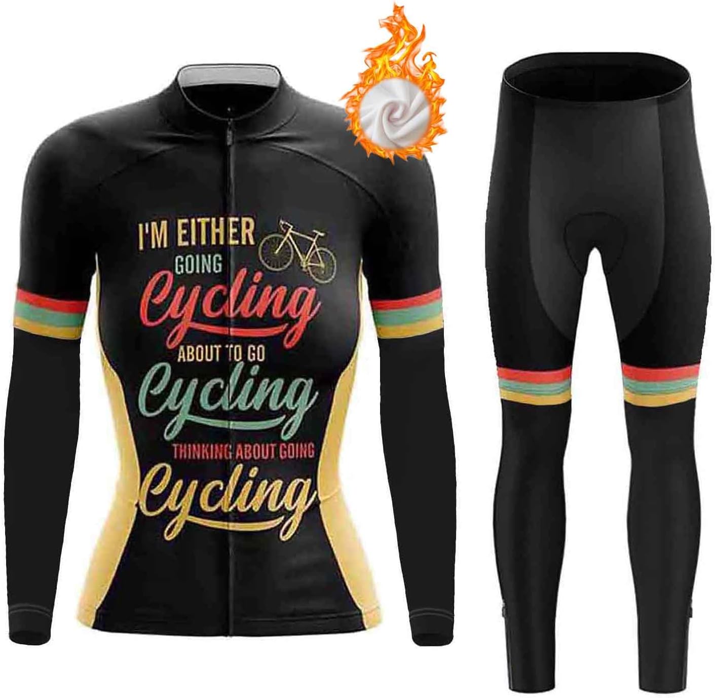 Maillot Vélo Route Hiver Decathlon Maillot Cyclisme Femme Hiver Vu00eatements Velo VTT Manche Longue,Tenue De Cycliste En Polaire Ensemble Vetement Velo