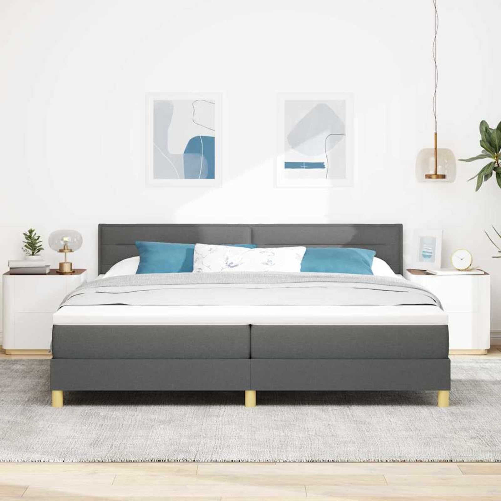 Tidyard Cama Moderna con Luces LED y somier: Diseño Innovador y Funcional para dormitorios contemporáneos. Adecuada para Personas Que Buscan Comodidad y Estilo en su Descanso.
