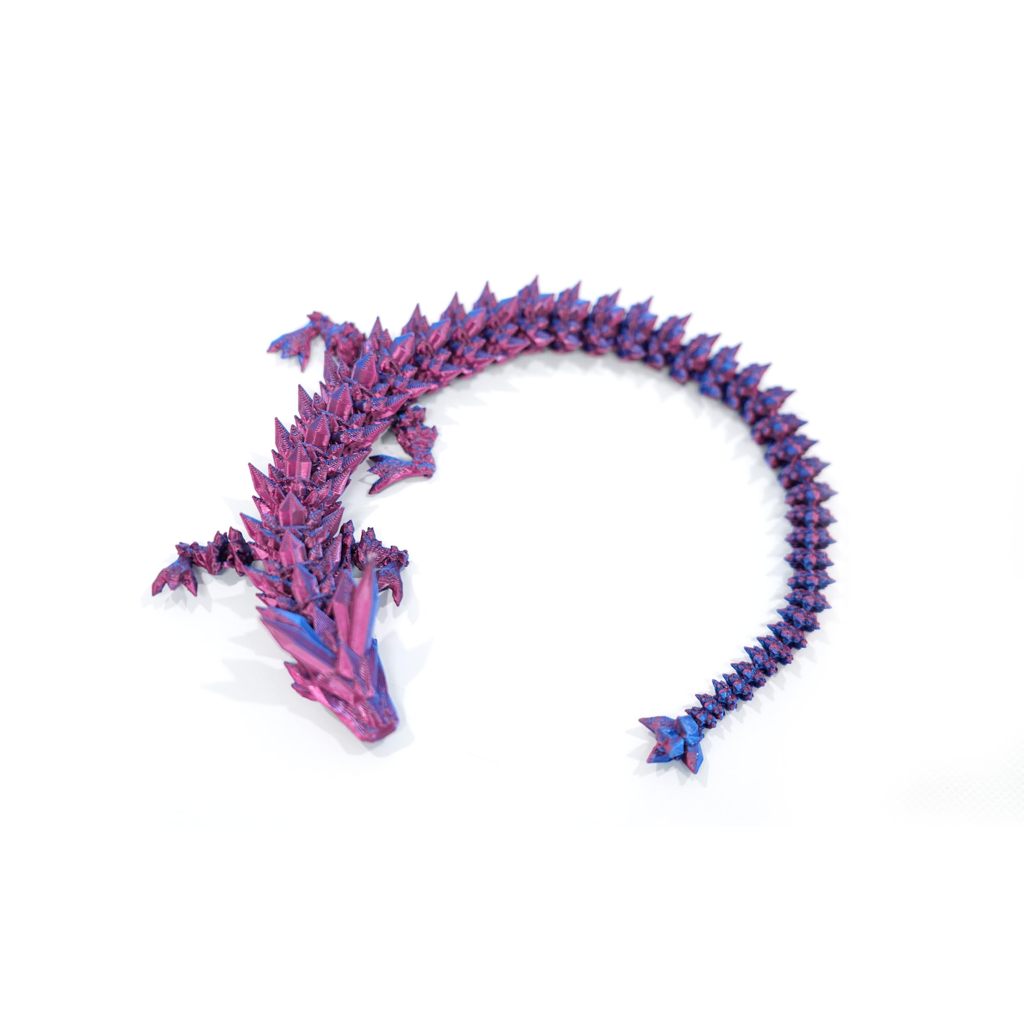 Flavery 3D Printed Dragon Egg- Red Blue, Surprise Easter Egg with 12” Flexible Crystal Dragon Inside, 3D Printed Gift Toy - Image 4