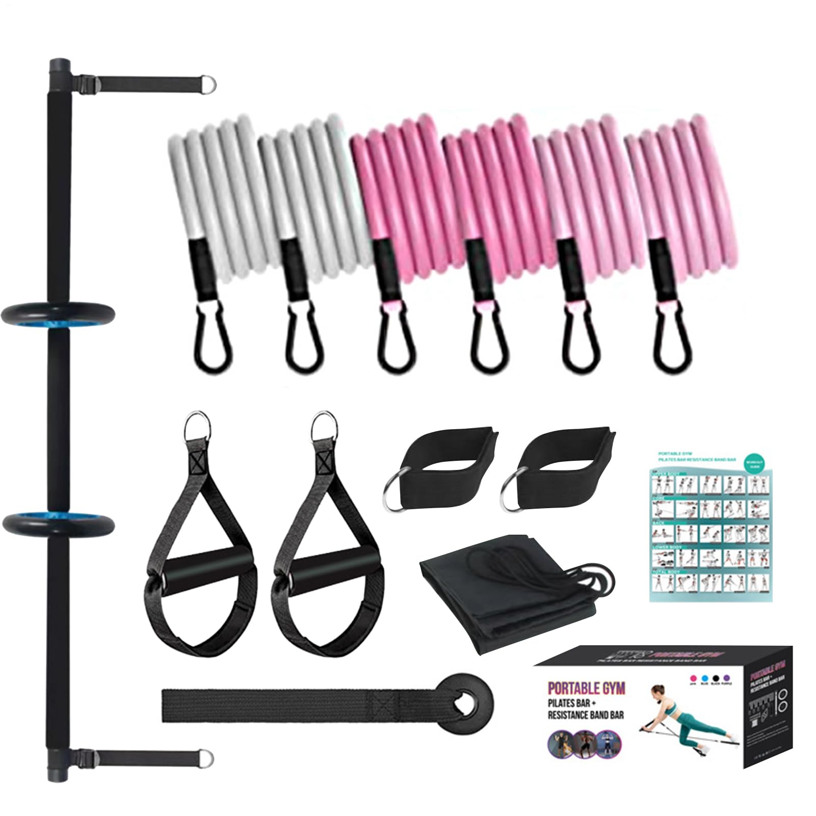 Resistance Bar - Multifunctional Portable,Full Body Workout Equipment | for Personal Home Flexibility Wellness Training Fitness Workout Routine Daily Strength