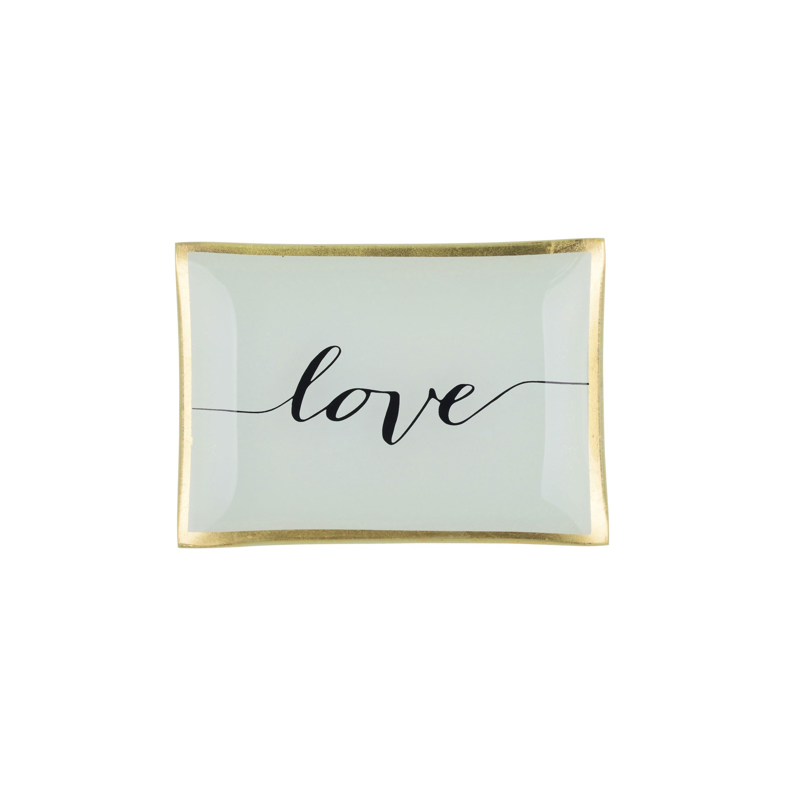 Gift Company Assiette en Verre Love Plates Wonderful, Ronde, Assiette décorative, Verre, Rose 10cm