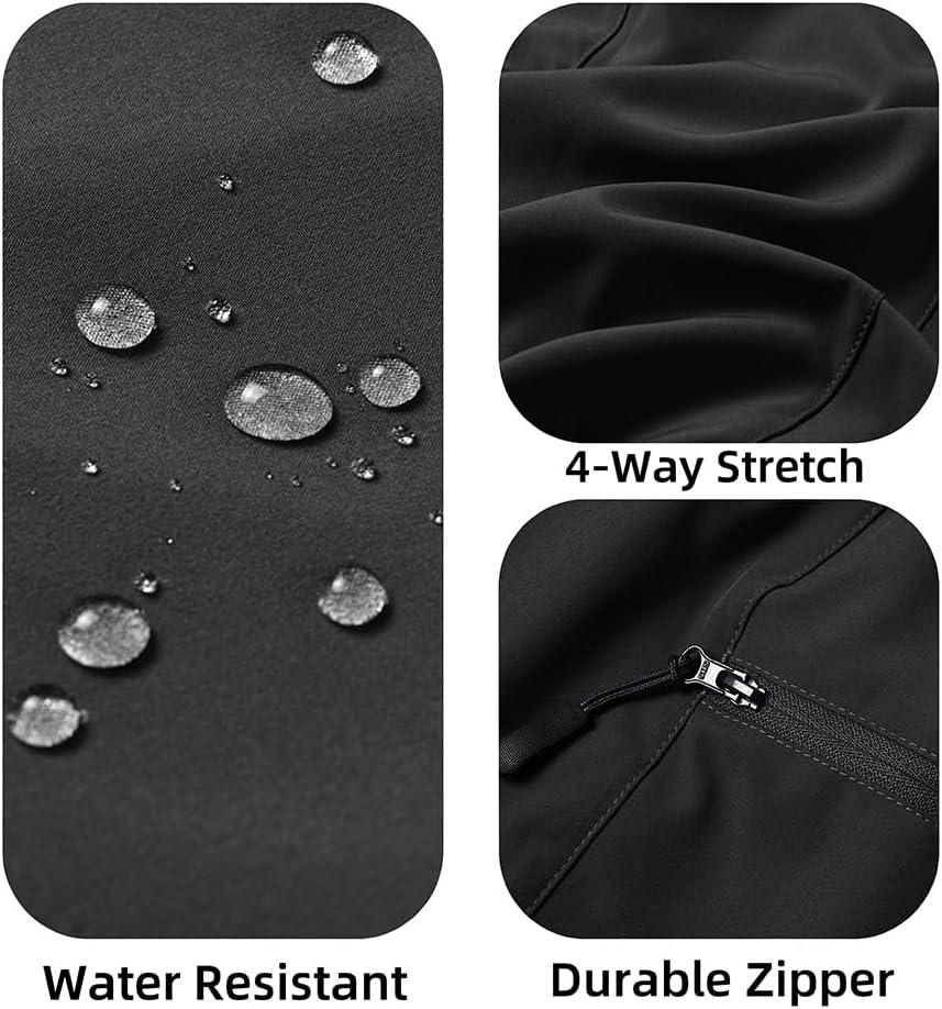 STICKON Men's Swim Trunks Quick Dry Beach Board Shorts Bathing Suit with Zipper Pockets