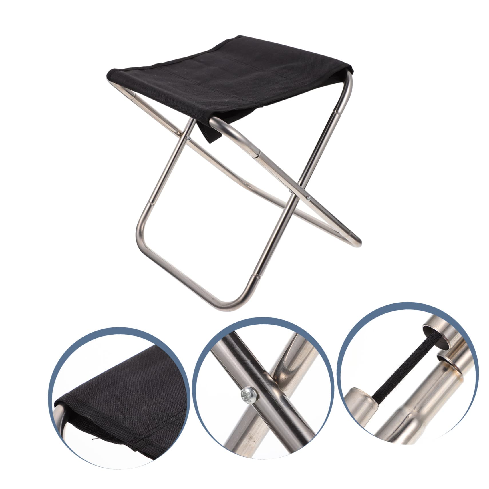 Abaodam 1Pc Folding Fishing Stool Portable Outdoor Chair for Camping Beach and Festivals Lightweight Frame Design Comfortable High Density Convenient