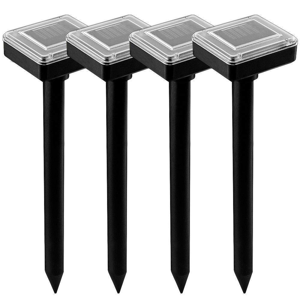 Mooyii 4x Mole Repeller Solar Vole Mole Mole Trap Mouse Lawn Pointed Mice F