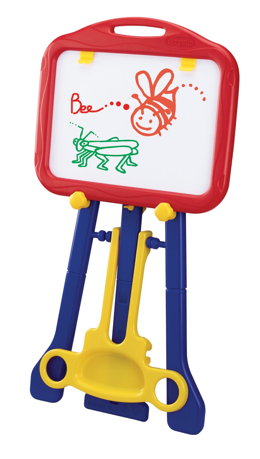 Crayola - Chevalet ardoise sur pied double surface : Blanche magnétique