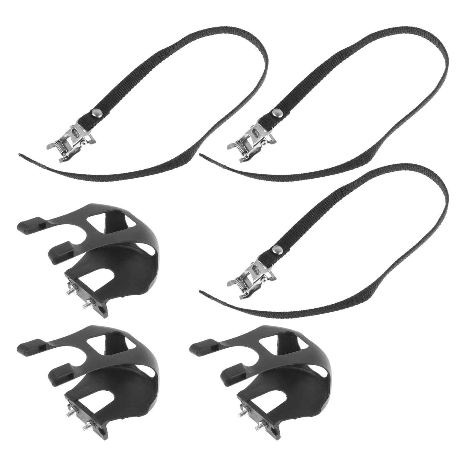TOYANDONA 6 pezzi Cinghie Pedali Bici con Toe Clips Regolabili Supporto Antiscivolo per Pedalate Stabili Facili da Installare Adatte Bici da Strada e Mountain Bike