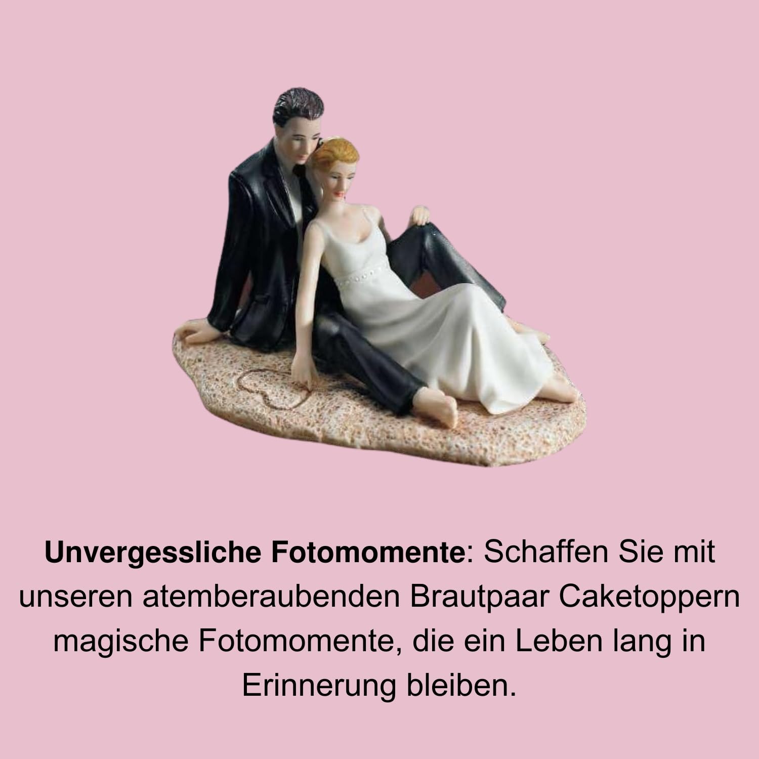 Cake Company Cake Topper Brautpaar am Strand I Hochzeit Tortendekoration für besondere Momente I Tortenfigur aus hochwertigem Material