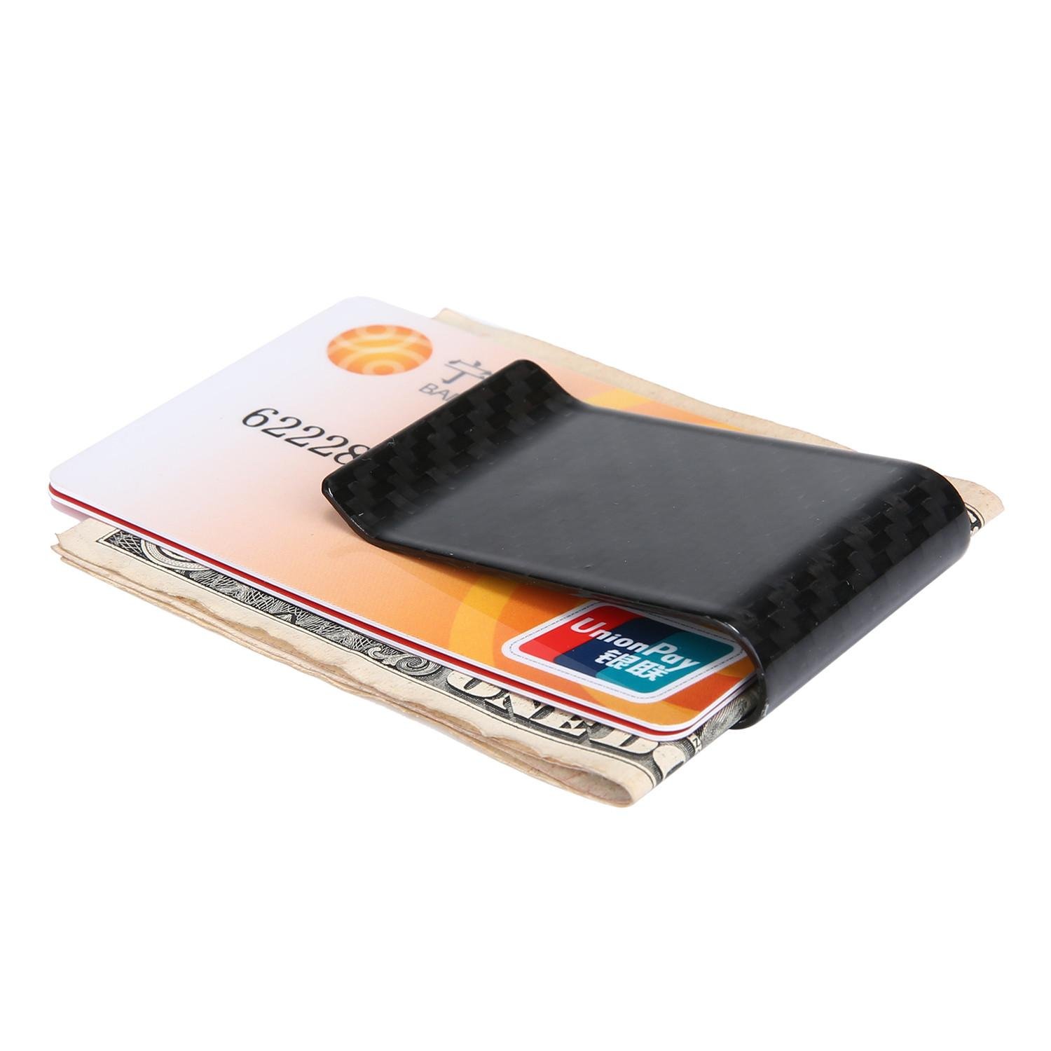 Hilitand Ultraleicht Carbon Fibre Business Geld Bargeld Clip Kreditkarteninhaber Kreditkarten Clamp Wallet