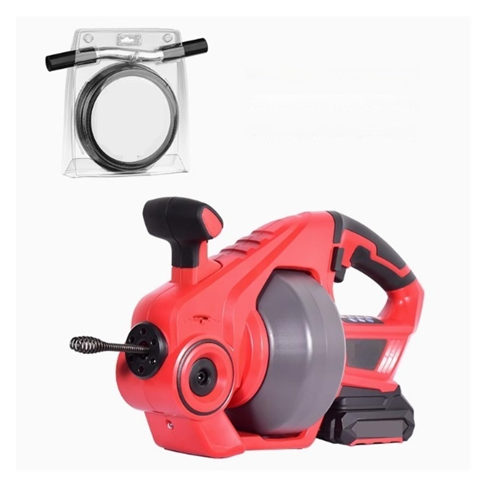 Smtyxs One Color Lithium Battery Pipeline Dredging Machine Automatic Telescopic Household Cleaning Tools For Sewer Toilet Clogged Powerful Clearing Capability(With Spare Springs)