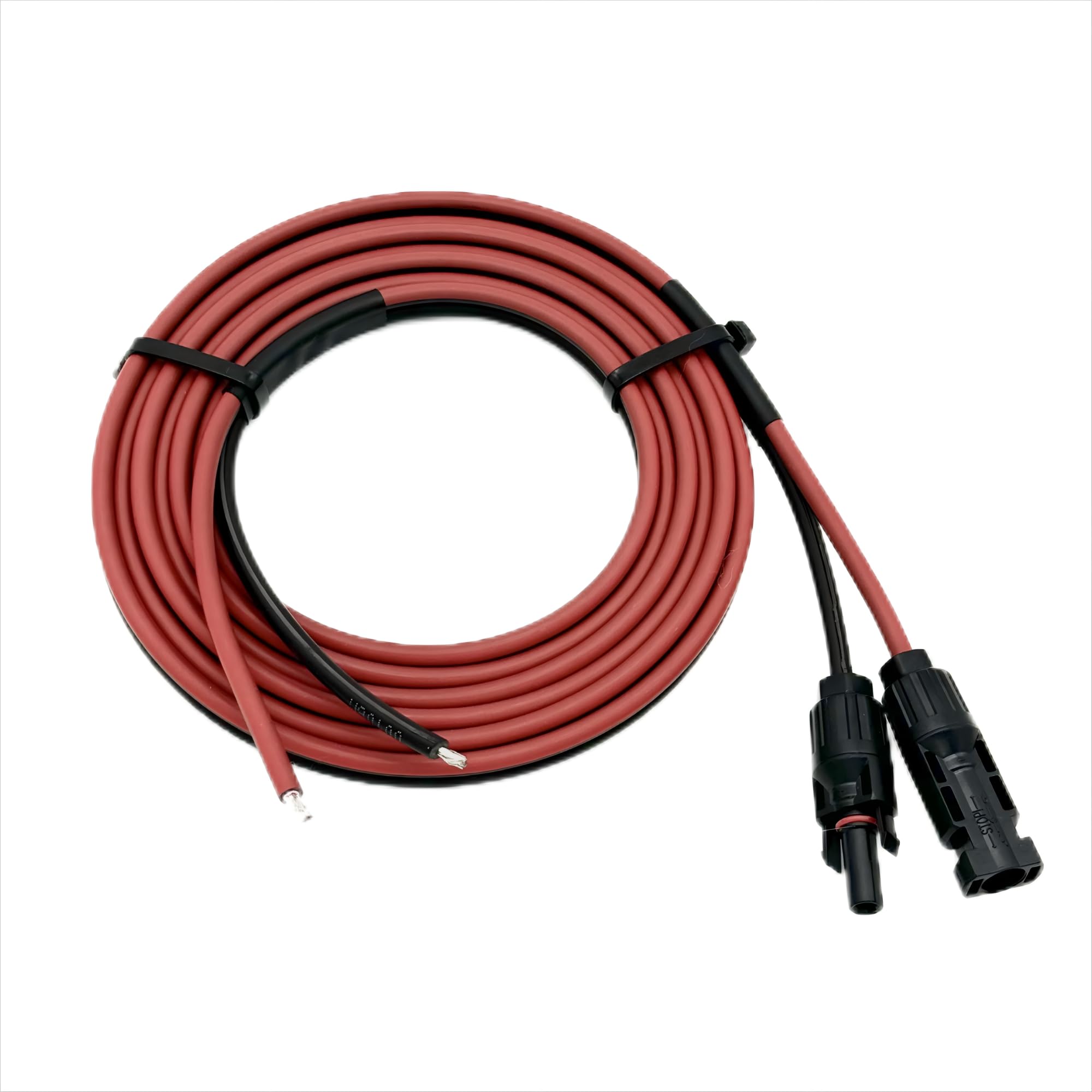 2 x 6 mm (10 AWG) 12 m (10 piedi) cavo di prolunga solare con connettori maschio e femmina in un'estremità