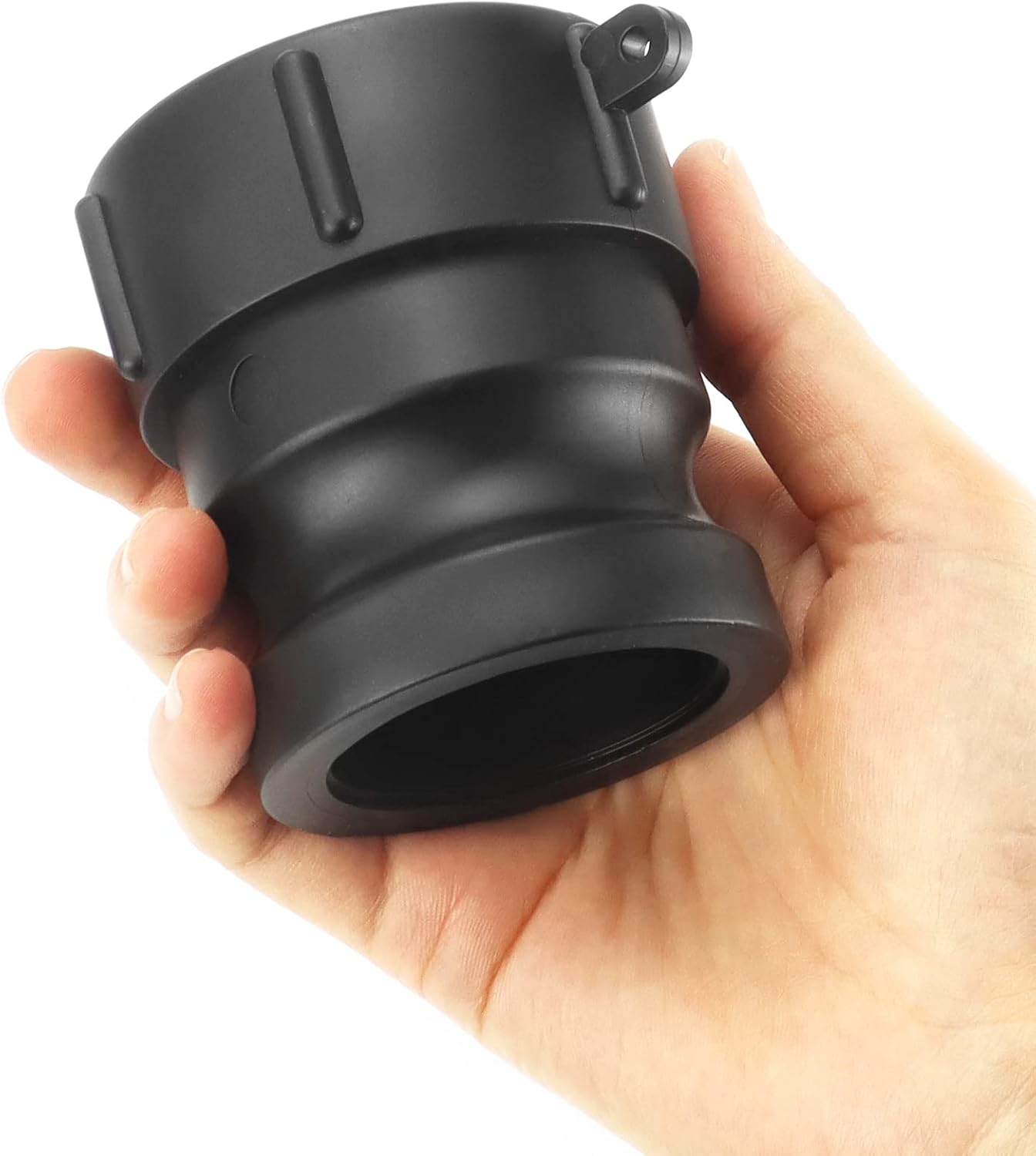 QWORK Latch Fittings, 20 Pack 2” Part A Cam Groove Hose Fitting, 2" Male Adapter x 2" Female Thread, IBC Tote Valve, IBC Tote Fittings, Black