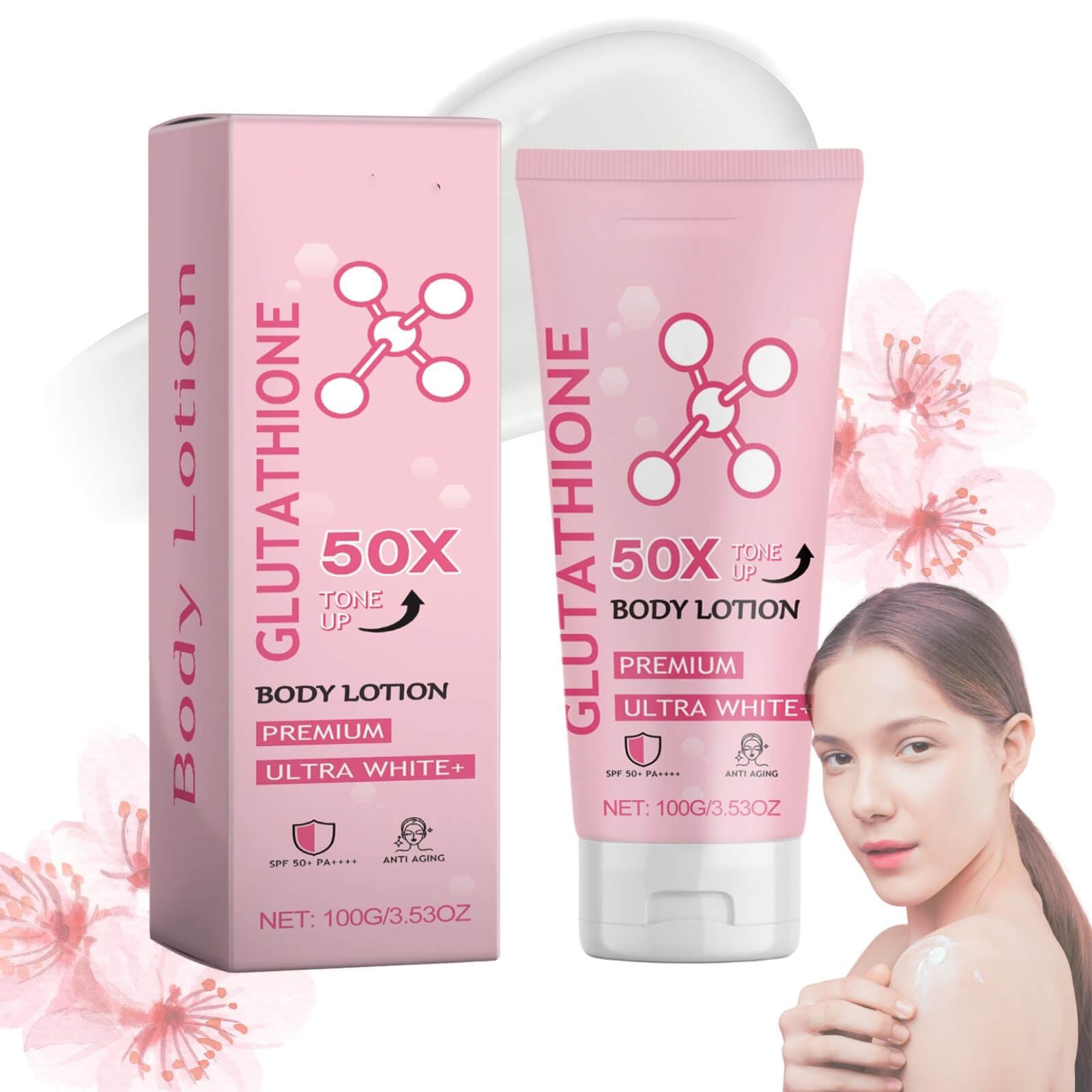 Glutathione 50x Tone Up Body Lotion Glutathione Body Lotion for Women Men Glutathione Cream for Skin Moisturizing Hydrating