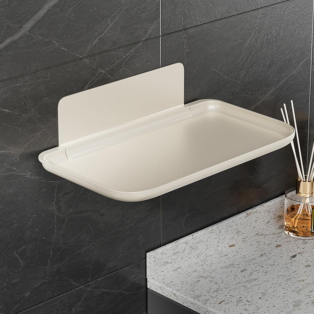 Foldable Wall Mounted Shelf For Bathroom Folding Storage Rack Phone Holder