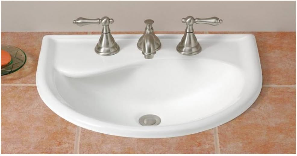 Cheviot 1177-WH-1 White Calypso Drop-In Basin