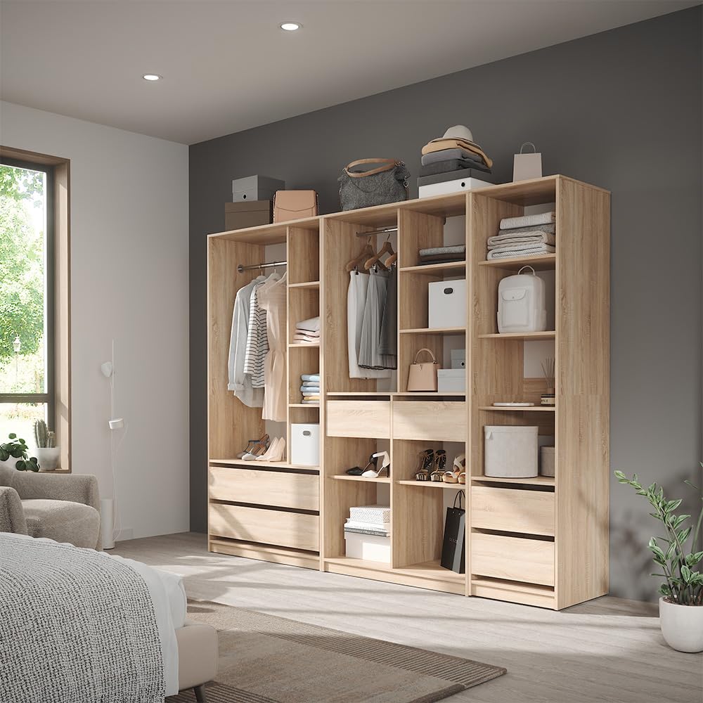 Vicco Kleiderschrank Elmo, Sonoma, 50 x 200 cm