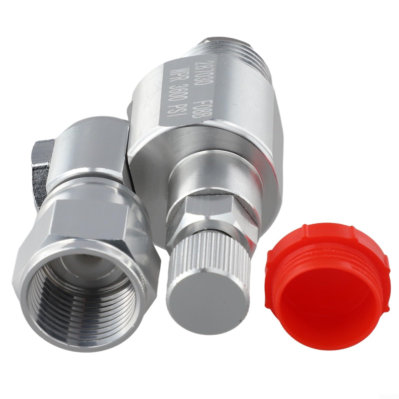 1 vanne de pulvérisation sans air 287030 avec tige d'extension de 25 cm, embout pivotant verrouillable anti-crachement pour pulvérisateurs de peinture haute pression, métal, 700-3600 psi, pour