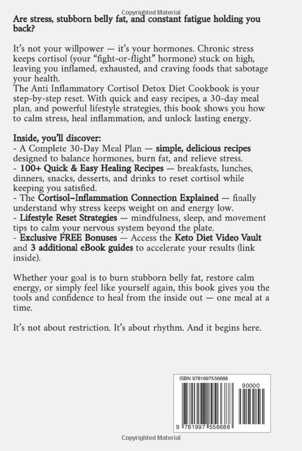 The Anti Inflammatory Cortisol Detox Diet Cookbook: Quick and Easy Recipes with a 30-Day Meal Plan to Reduce Inflammation, Relieve Stress, Balance ... Wellness, Medicinal Plants and Herb's Books) - Image 2