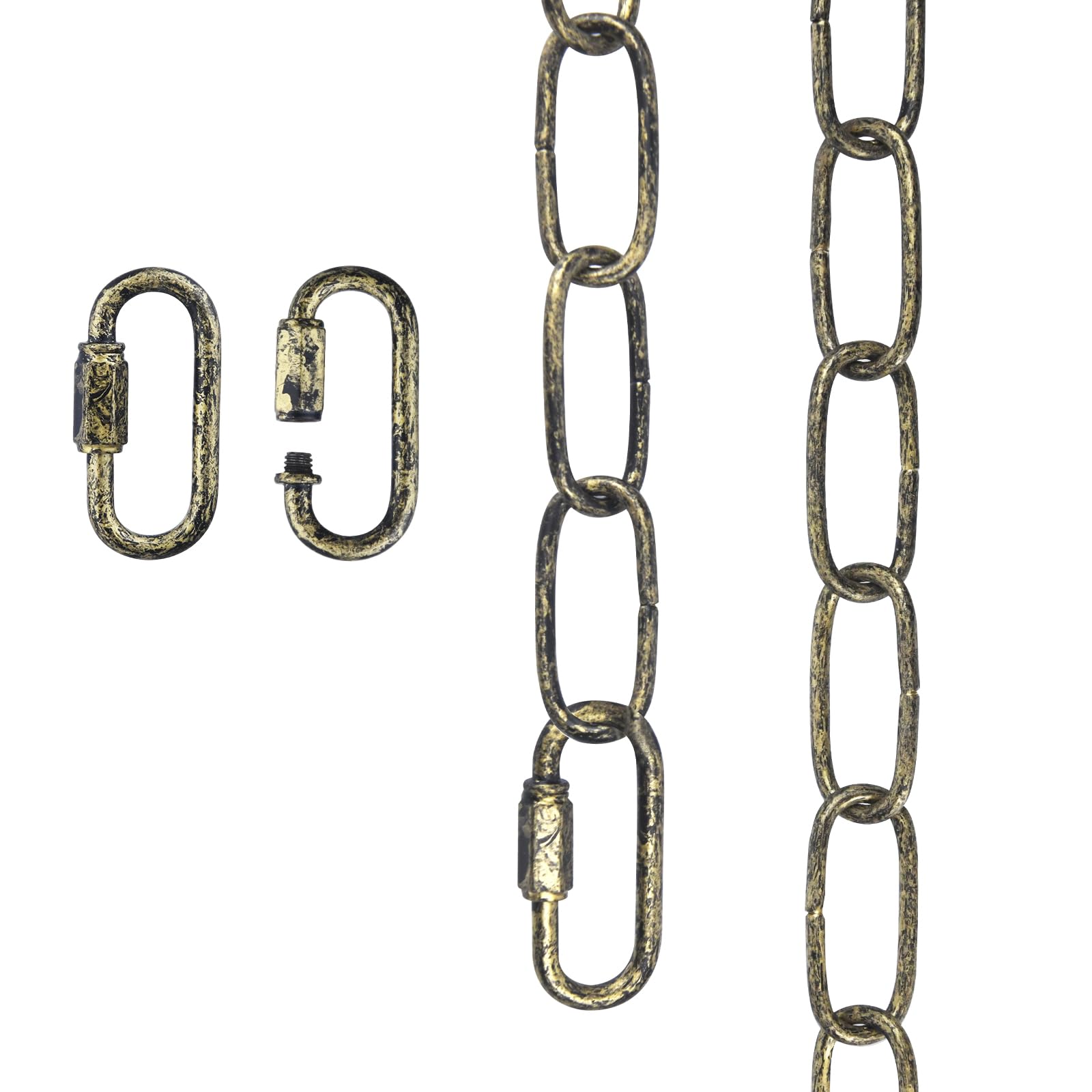 6 Feet Industrial White Light Fixture Chain, Adjustable Metal Pendant Chandelier Chain Extension with Detachable Link, Maximum Load is 66 Pounds — Amazon image 14
