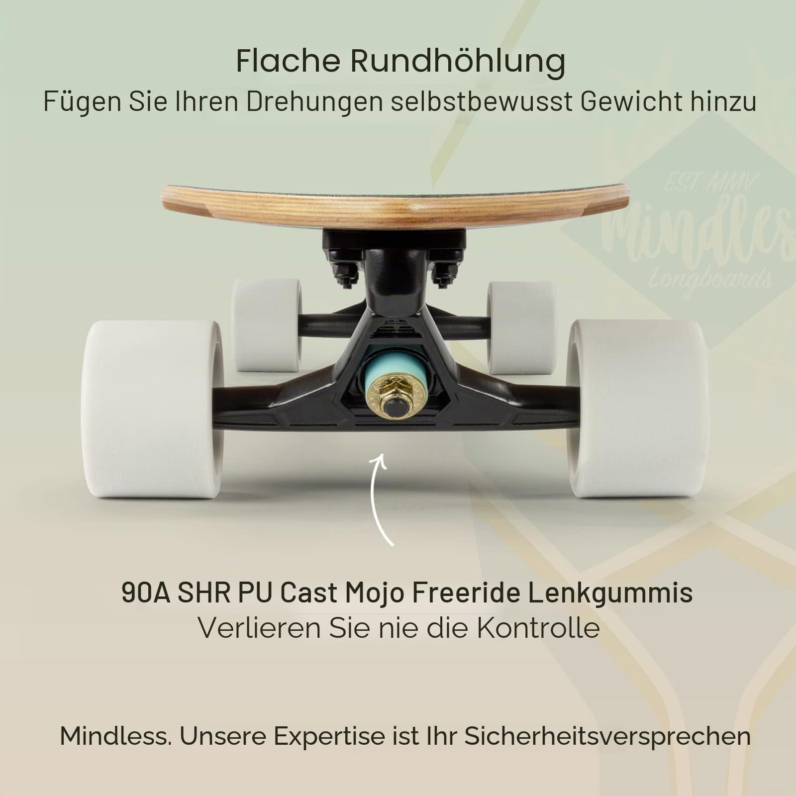 Mindless Longboards Core Pintail für Erwachsene, Unisex, Rot (Red Gum), 24 cm