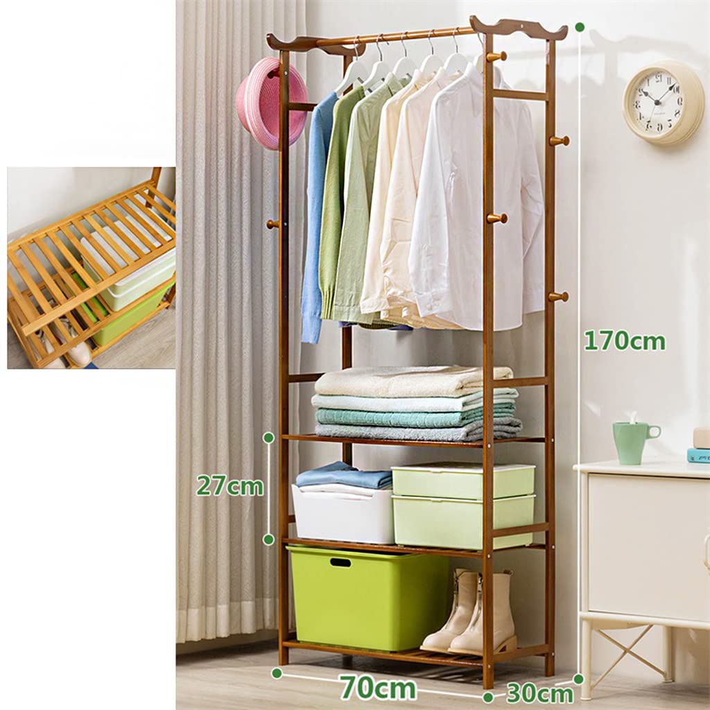 Appendiabiti In Bamb&ugrave; 170x30x150cm - Multifunzione Per Vestiti, Scarpe E Accessori