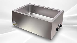 Commercial Food Warmer Steamer, ETL Bain Marie Steam Table, Full Size, 1 Pan Countertop, Cooker, Buffet ZCK165BT