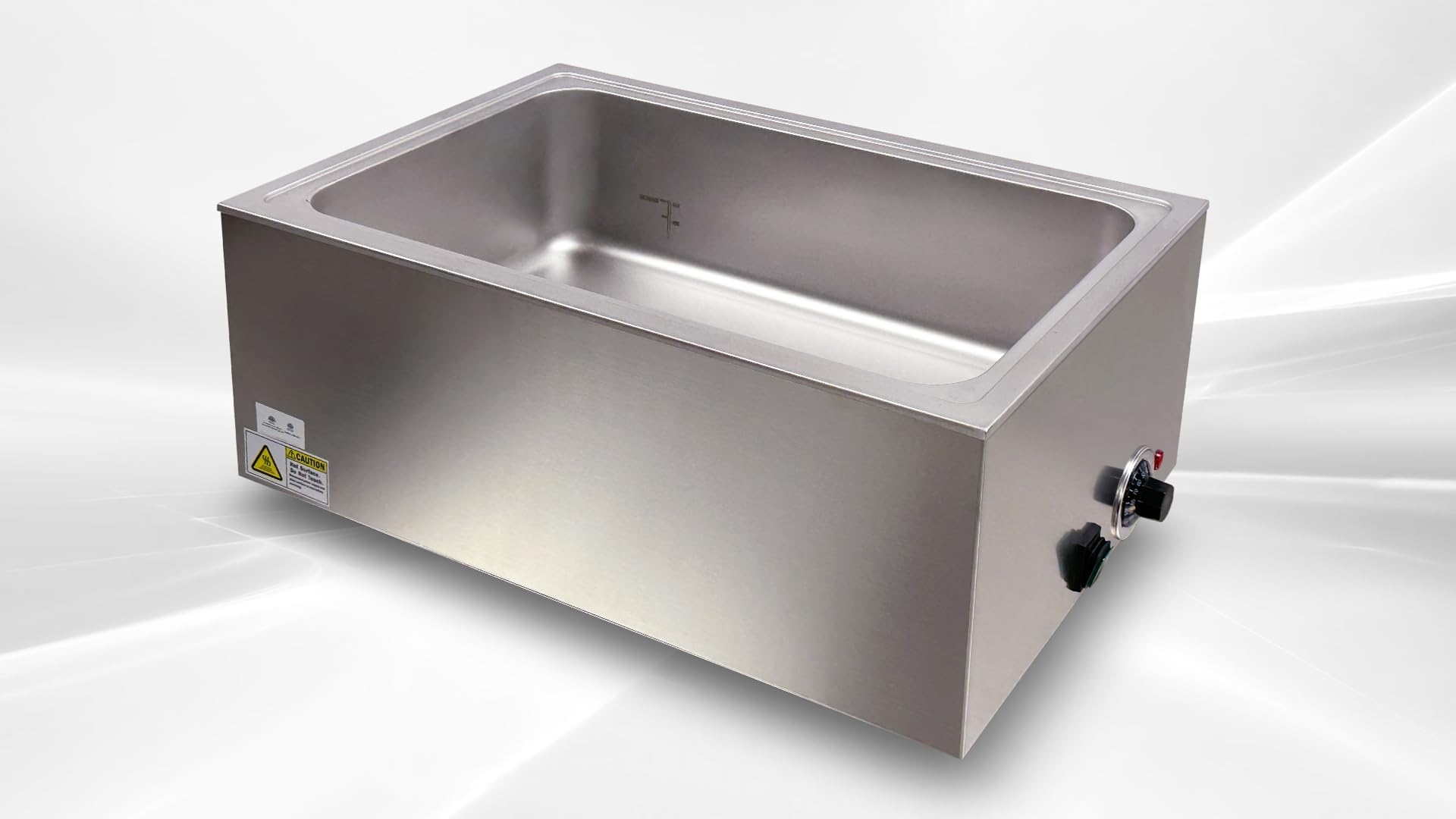 Commercial Food Warmer Steamer, ETL Bain Marie Steam Table, Full Size, 1 Pan Countertop, Cooker, Buffet ZCK165BT