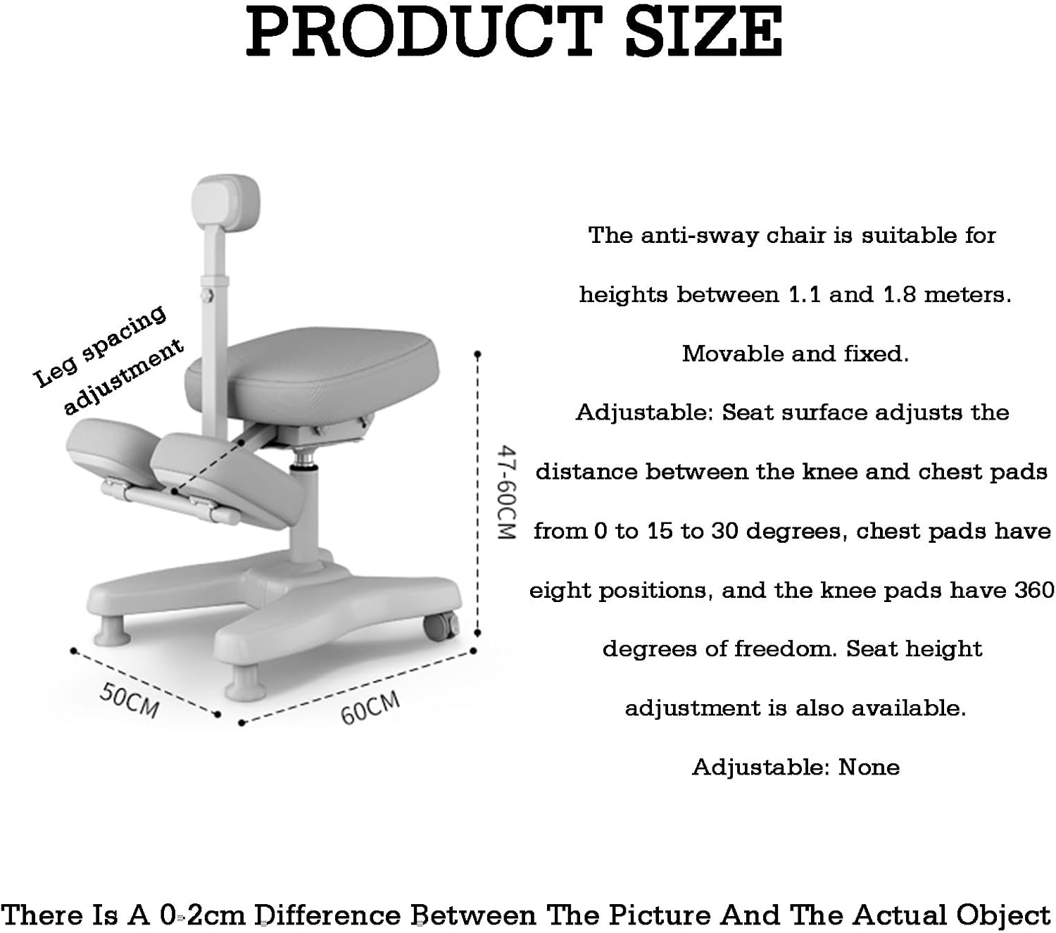Rocking Posture Stool with Thick Cushion,Kneeling Chair,Ergonomic Office Chair, for Back and Neck Pain Relief Improvement(Color 1,Style 1)