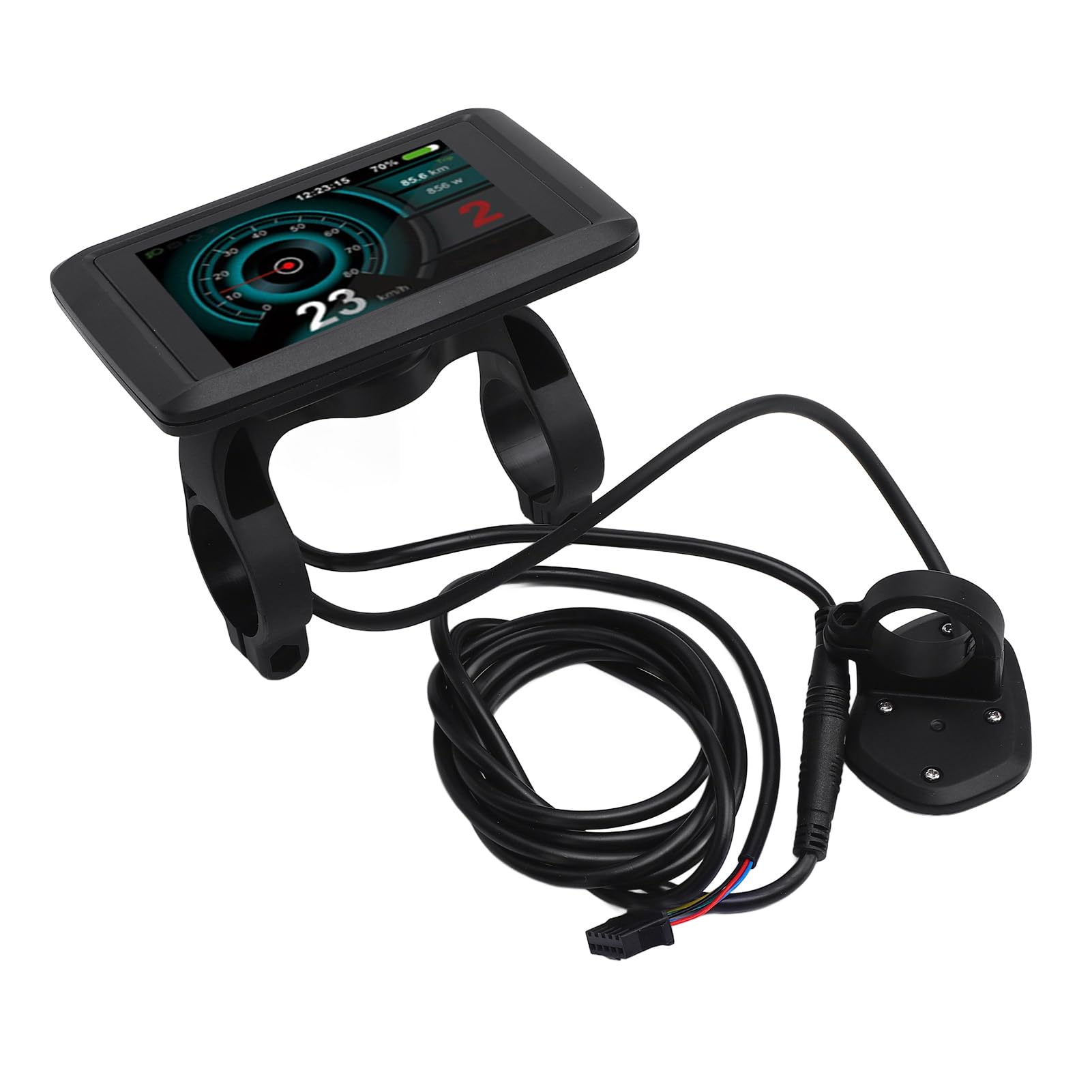 Emoshayoga Display LCD a Colori per Bici Elettrica Schermo TFT Durevole da 3,5 Pollici con Ricarica USB per Ciclisti di Scooter Elettrici