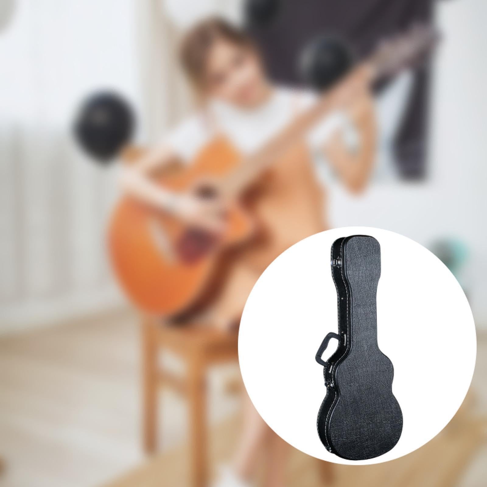 Estuche Rígido para Guitarra Impermeable, Protección Antigolpes para Guitarras Acústicas, Clásicas y Eléctricas