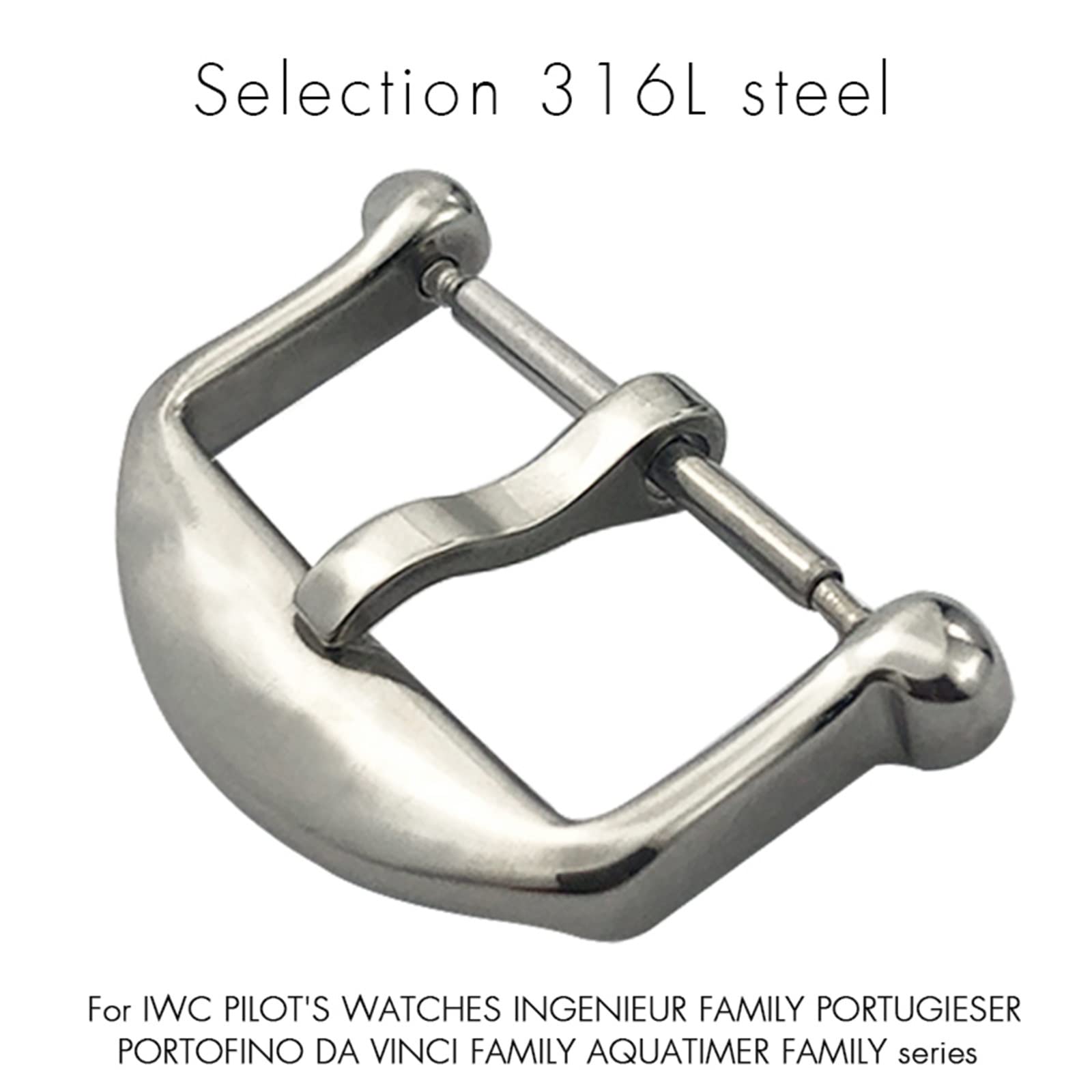 Boucle déployante en acier inoxydable 316L pour IWC Pilot Mark Portugieser Or rose Bracelet en caoutchouc Fermoir pliable 18 mm 20 mm