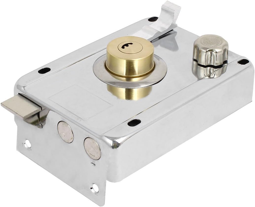 uxcell Home Door Gate Safety Vertical Keyway Cylinder Deadbolt Rim Lock Set