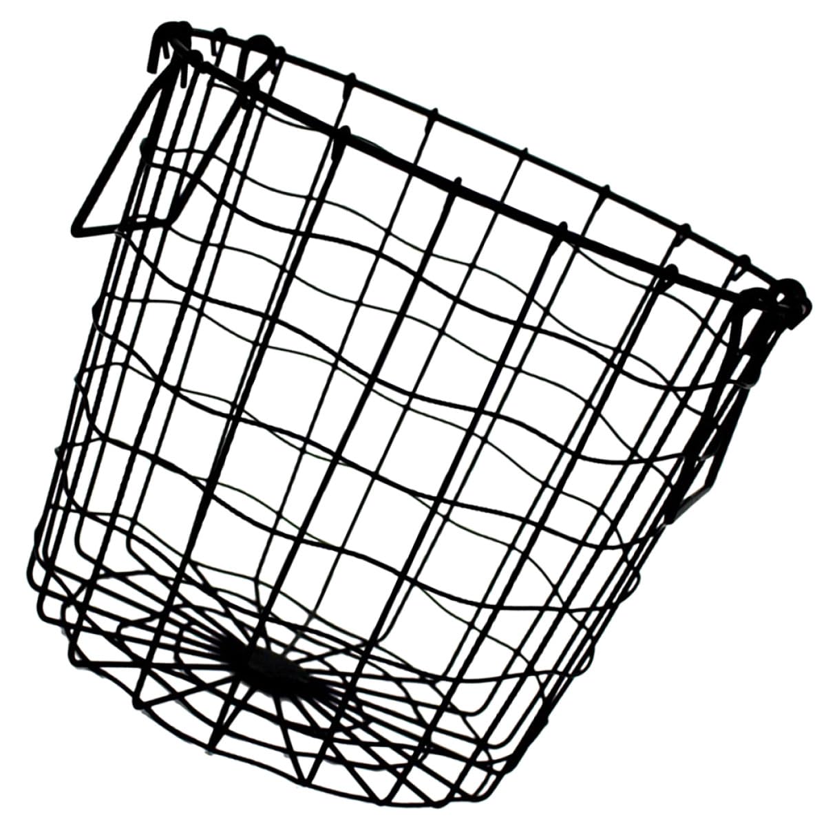 Panier à linge en fer noir VALICLUD avec double poignée pour chambre