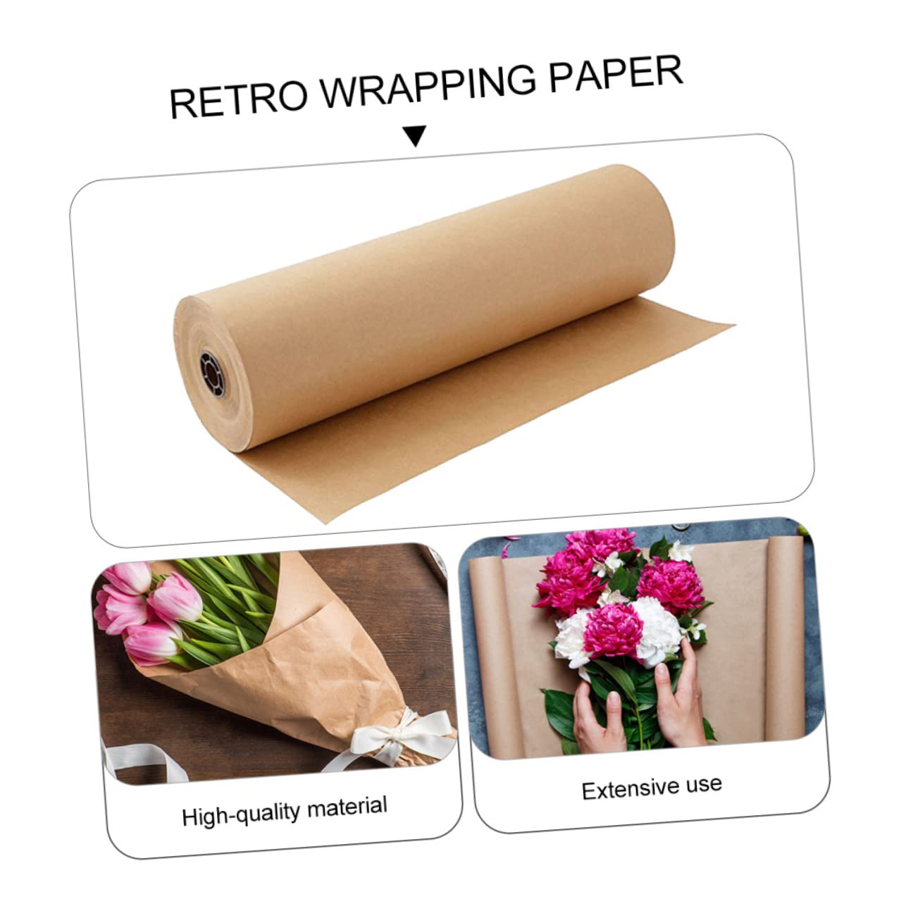 1 Rolle Braunes Kraftpapier für Verpackung und Versand