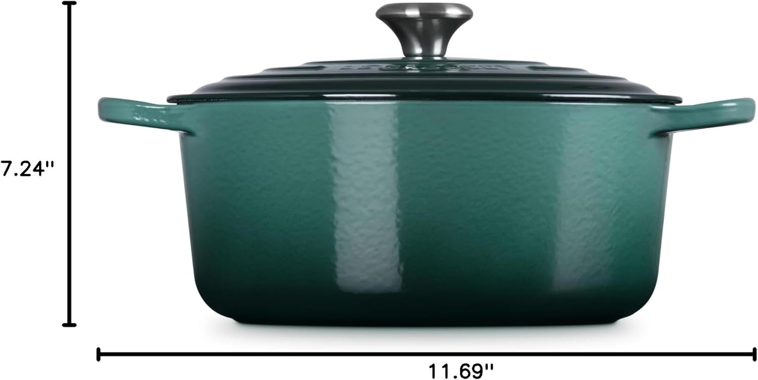 Le Creuset Enameled Cast Iron Signature Round Dutch Oven, 7.25 qt., Artichaut - Image 8