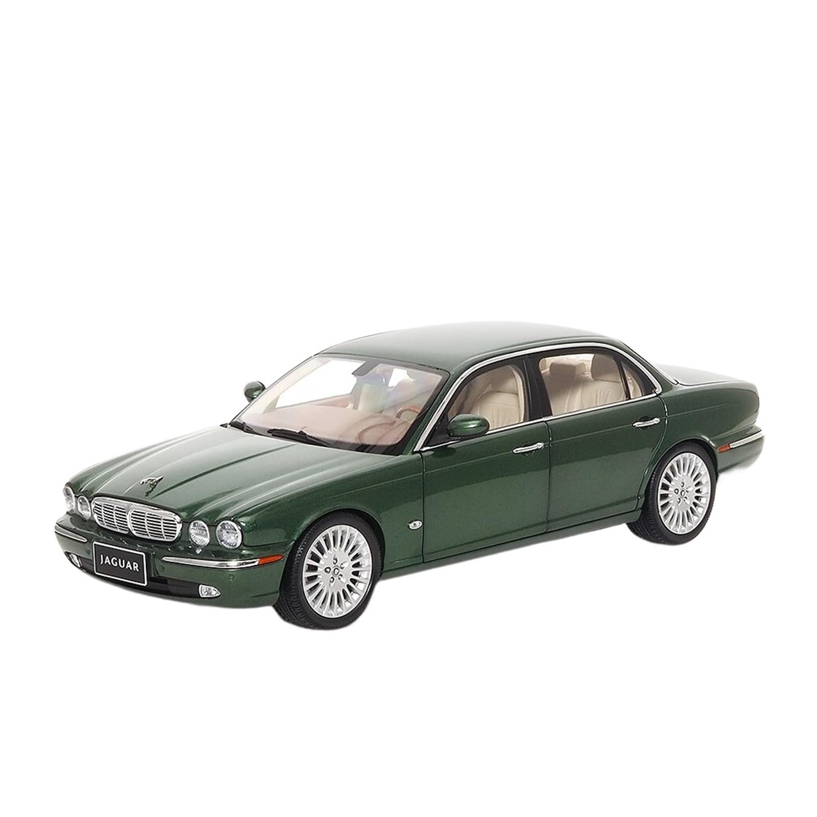 1/18 Almost Real Jaguar XJ6 X350 Green 緑 Almost Real Jaguar XJ6 (X350) Ebony Black 1/18 Diecast Car