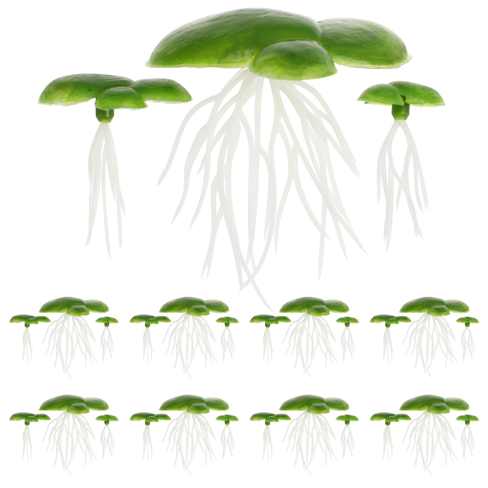 BESPORTBLE Floating Aquarium Plants 36 Pcs Artificial Duckweed Plastic Mini Simulated Water Plants for Fish Tank Decoration