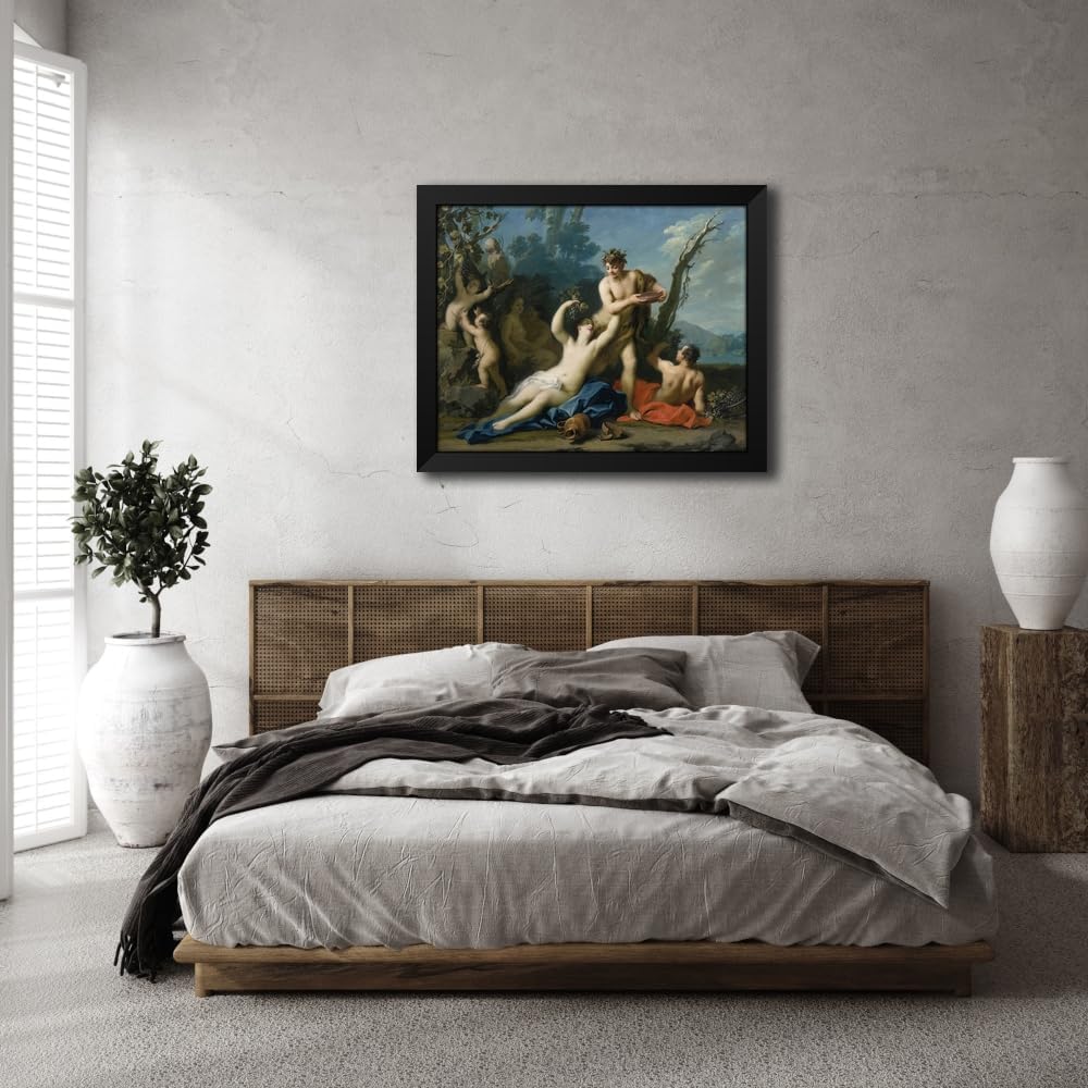 ArtDirect Bacchus And Ariadne Custom Framed Art Print Giclee Print or Canvas Options with Various Sizes and Customization by Jacopo Amigoni
