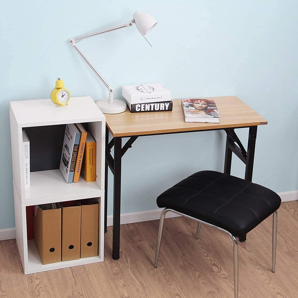 SogesPower Mesa Plegable, Mesa para computadora, mesas portátiles de Alto Rendimiento para Oficina en casa, estación de Trabajo, Escritorio de Estudio, Mesa de conferencias para Oficina en casa