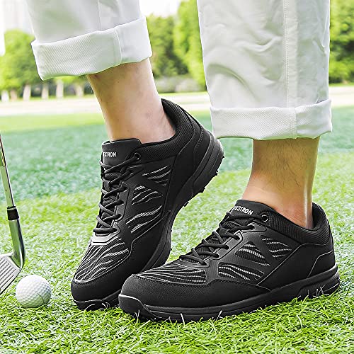 Image of THESTRON Men Golf Shoes Spring Summer Breathable Spikeless Golf Training Sport Sneakers Big Size US 7-14 Golf Walking Shoes 