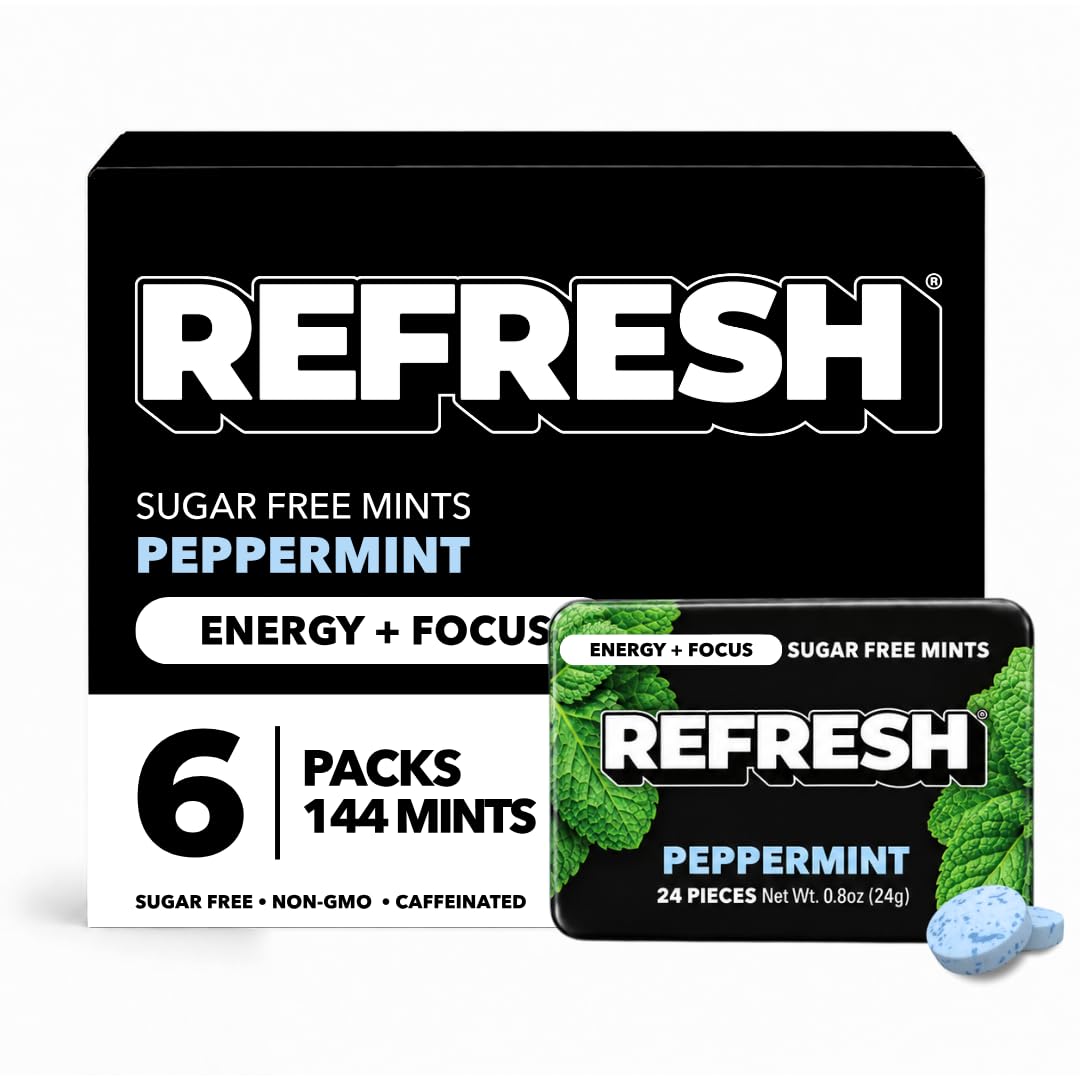 Refresh Caffeine Mints, Sugar-Free, Xylitol Garden Mint 12 Pack — Amazon image 11