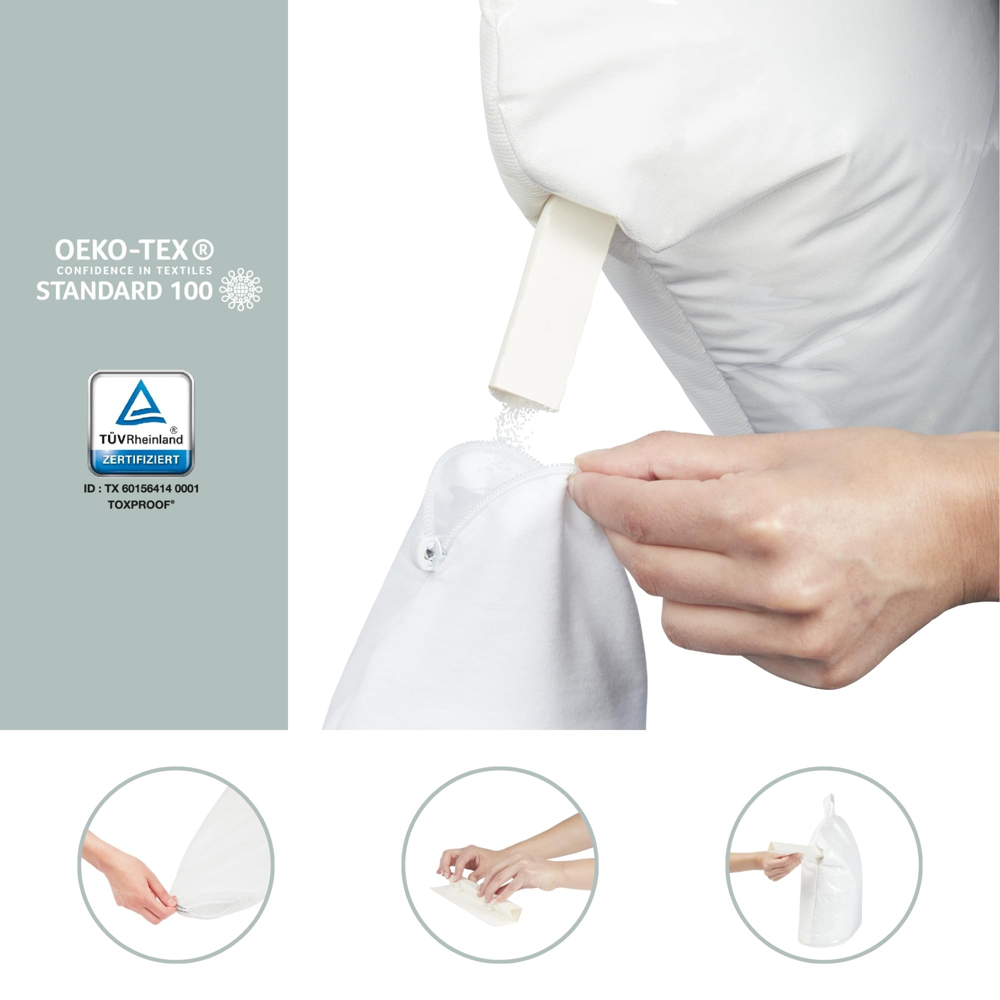 doomoo Recharge Microbilles Coussin Grossesse 10 L Oeko-Tex Toxproof