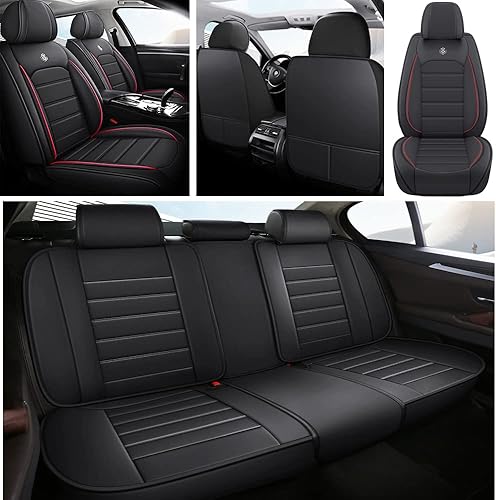 Miniatura 2 de LEYPOCO Funda de asiento de cuero para Ford Edge 2010-2023, fundas de asiento suaves impermeables, accesorios interiores, fundas de asiento