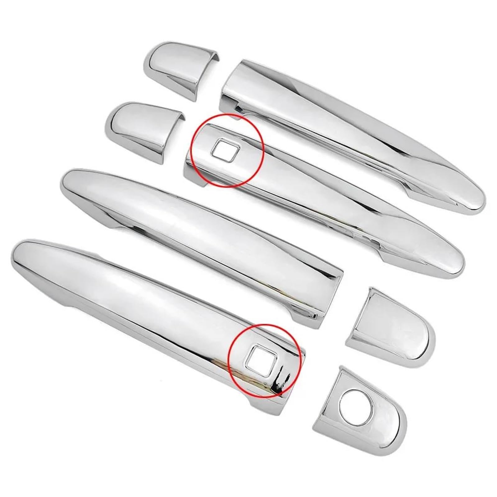 YSDSLS Sleek Door Handle Car Styling Chrome Side Door Handle Cover Trim & Door Bowl Cover for Toyota for Tacoma 2005-2014