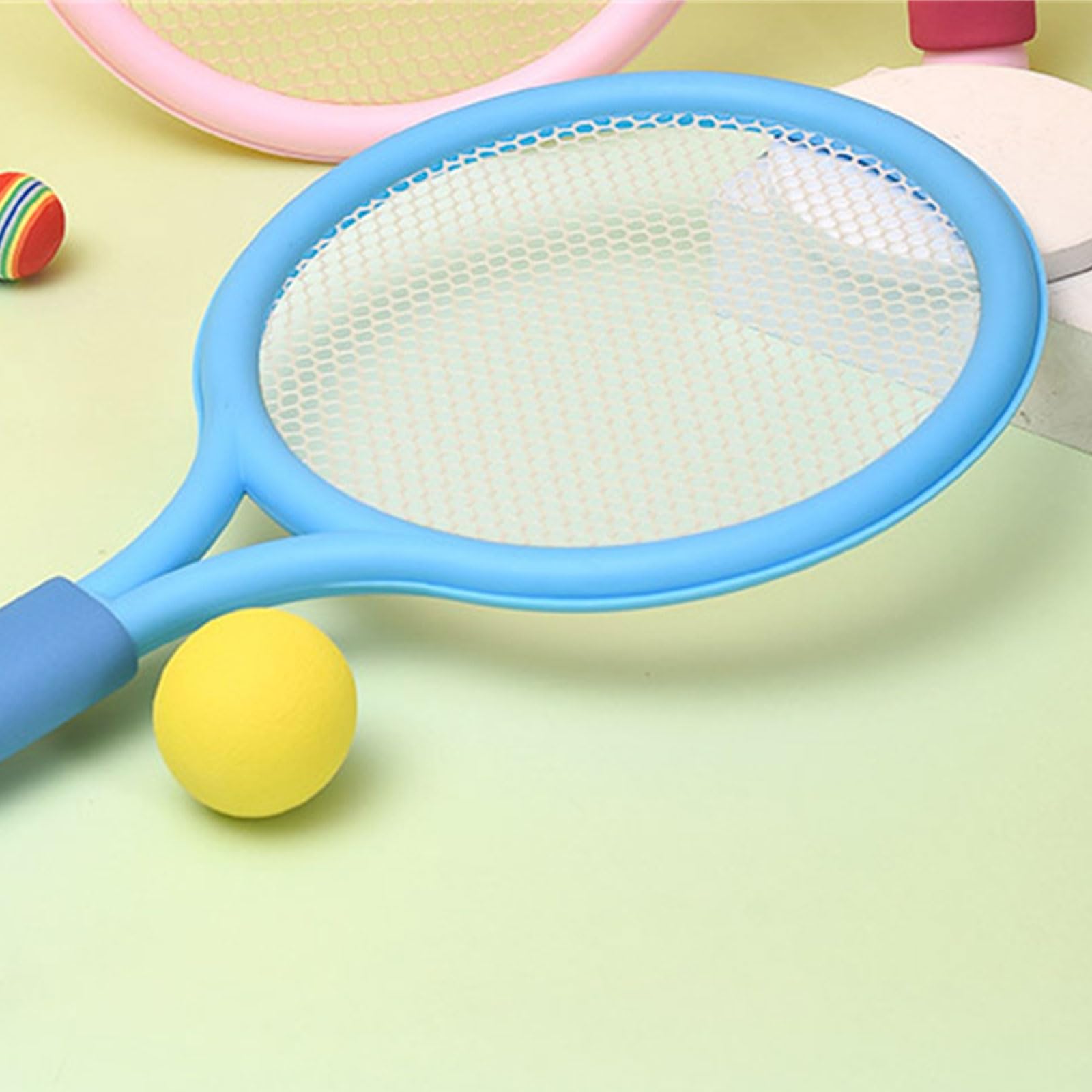 Juego de raqueta de tenis para niños, raqueta de bádminton con tenis y 2 volantes para interiores y exteriores, juego de playa