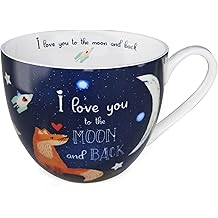 I Love You Coffee Mug, Premium 20 oz Bone China Coffee Tea Hug Mug, Perfect Christmas, Birthday, and Valentine's Day Gift for Lovers and Family Members, Designed in England by Harvest Green Studio