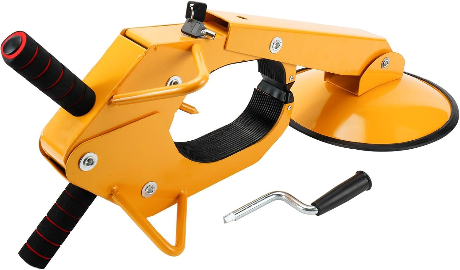 WerkWeit Heavy-Duty Wheel Lock Clamp 2 Pack Anti Theft Tire Lock Trailer Wheel Lock Adjustable Auto Car Anti Theft Lock