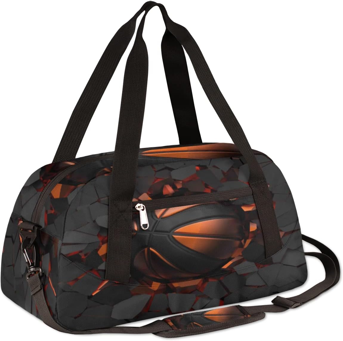 Sports Ball Basketball Crash Gym Duffle Bag for Kids,Sports Bag for Teens Boys & Girls Small Waterproof Overnight Weekender Carry School Practice Travel Bag - Image 3