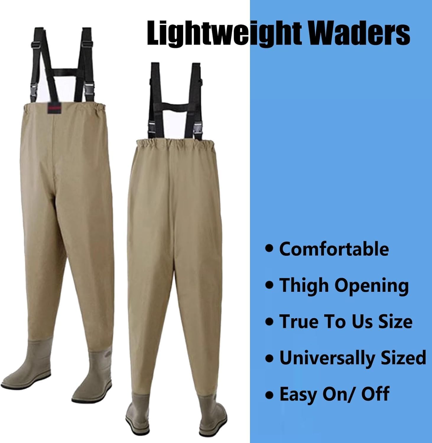 Buty wędkarskie Fly Fishing Hip Wodery Wodery wędkarskie z butami dla mężczyzn i kobiet Outdoor Fishing Wading Boots(Green,11)