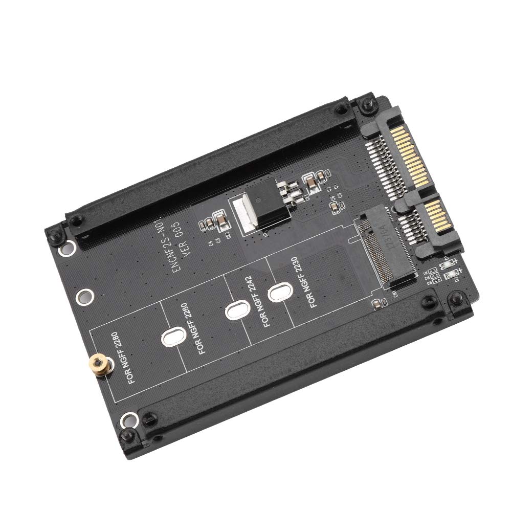 Adapter M.2 NGFF do SATA Keenso, M.2 B Key do 2.5in, Plug and Play, 22pin, 3-8cm, Czarny